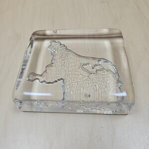 Vtg Hand Made Royal Leerdam Netherlands shape Holland Crystal Paperweight Dutch